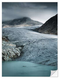 Selvklebende plakat Rhone glacier in Switzerland