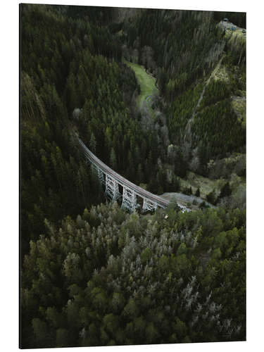 Aluminiumsbilde Ziemestal Bridge in the Thuringian Forest