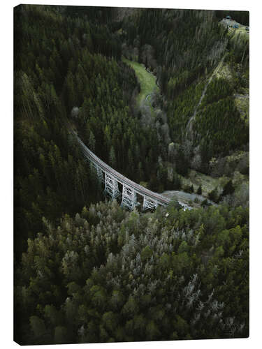 Canvas print Ziemestal Bridge in the Thuringian Forest