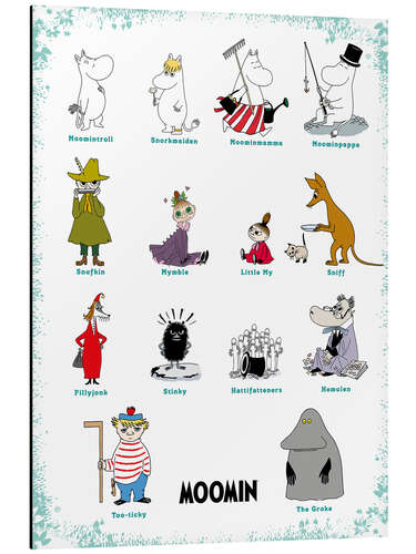 Cuadro de aluminio We are the Moomins