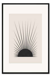 Gerahmter Kunstdruck Minimale Sonne