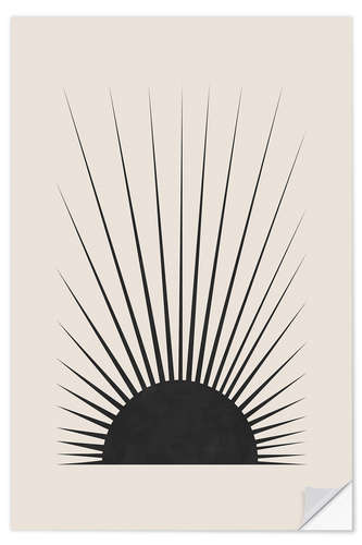 Selvklebende plakat Minimal Sun