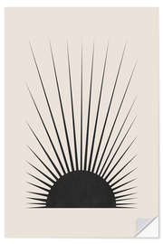 Selvklebende plakat Minimal Sun