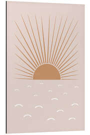 Tableau en aluminium Blush Sun