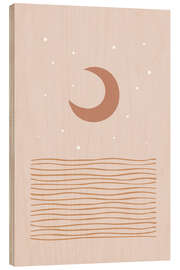 Wood print Blush Moon