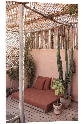 Cuadro de PVC Pink roof in Marrakech, Morocco