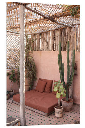 Galleritryck Pink roof in Marrakech, Morocco