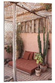 Stampa su plexi-alluminio Pink roof in Marrakech, Morocco