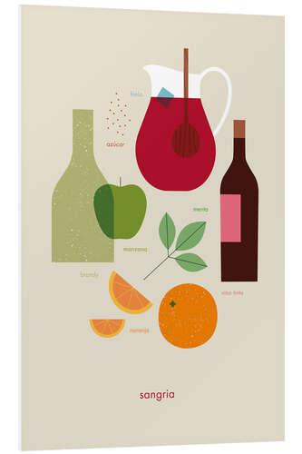 Foam board print Sangria