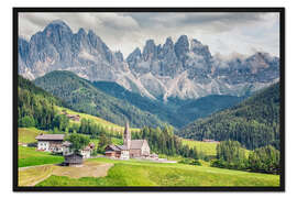 Gerahmter Kunstdruck Villnösser Tal