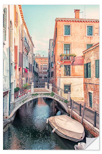 Selvklebende plakat Venice Canal