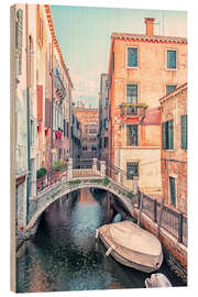 Wood print Venice Canal