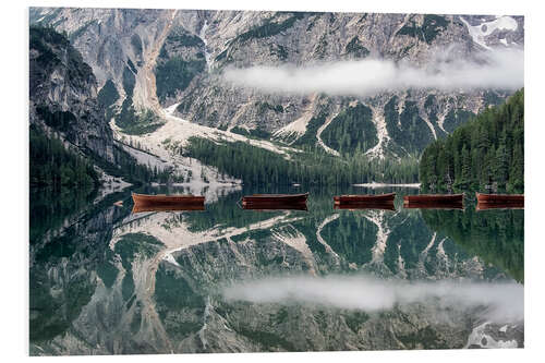 Stampa su PVC Boats on the lake