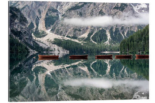 Galleritryk Boats on the lake