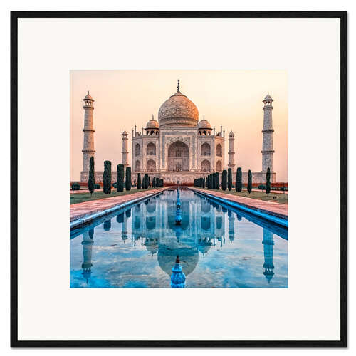 Ingelijste kunstdruk Taj Mahal
