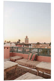 Foam board print Pastel color rooftop in Marrakech