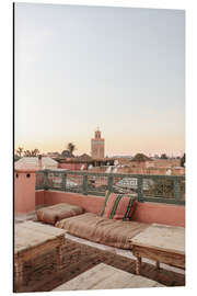 Magnettafel Pastellfarbenes Dach in Marrakesch