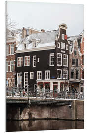 Magnettafel Ein Wintertag in Amsterdam