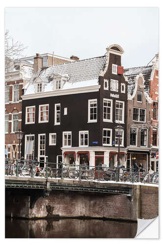 Muursticker A Winter Day In Amsterdam