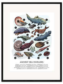 Impresión de arte enmarcada Ancient Sea Dwellers