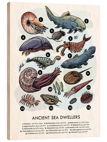 Obraz na drewnie Ancient Sea Dwellers