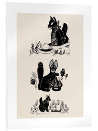 Gallery print Fox statues