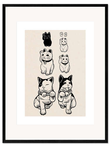 Framed art print Maneki-neko