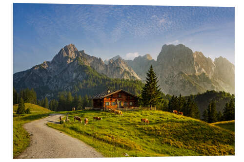 Hartschaumbild Almsommer in deer Berghütte I