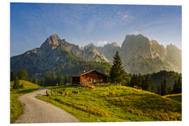 Foam board print Alpine Summer in the Mountain Hut I