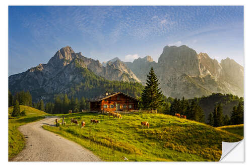 Naklejka na ścianę Alpine Summer in the Mountain Hut I