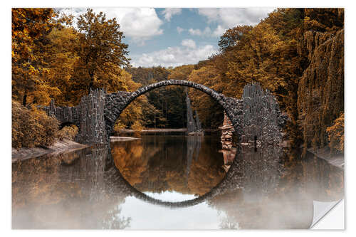 Självhäftande poster Devil Bridge in Kremlau