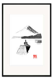 Gerahmter Kunstdruck Steg am See