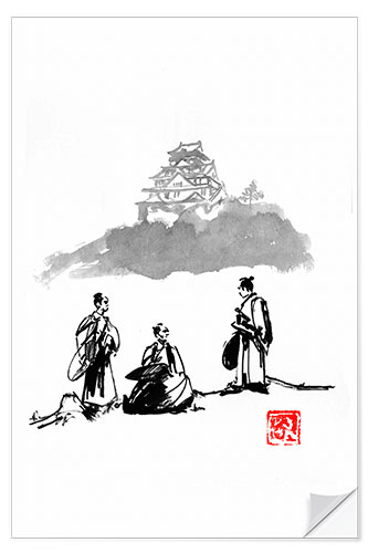 Naklejka na ścianę Three samurais