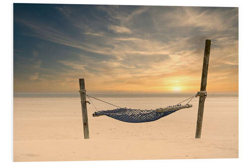 Tableau en PVC Hammock in sunset