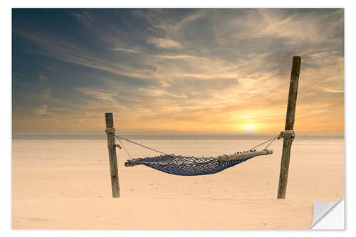 Adesivo murale Hammock in sunset