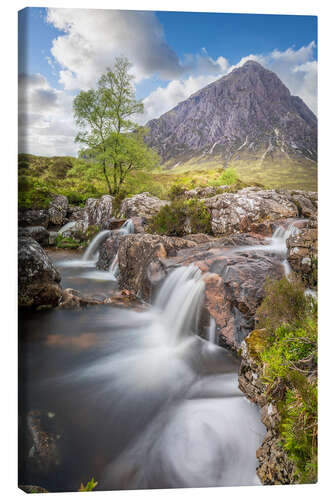 Leinwandbild Wasserfall Etive Mor in Glencoe, Schottland