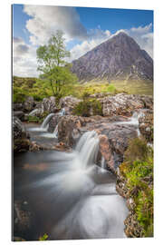 Gallery print Etive Mor waterfall in Glencoe, Scotland