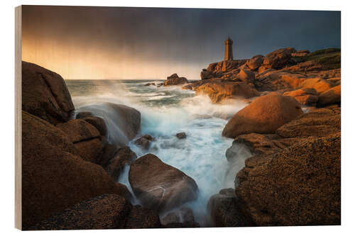 Tableau en bois Phare de Men Ruz
