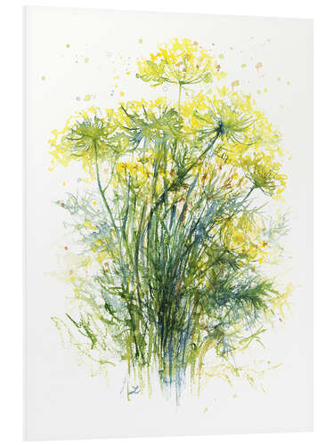 Foam board print Dill Flowers