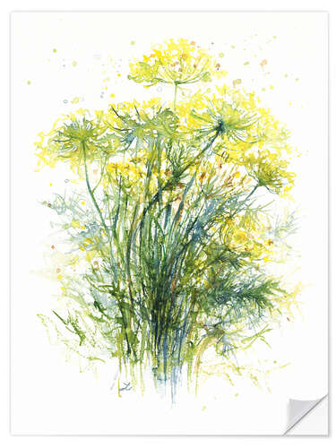 Sticker mural Dill Flowers