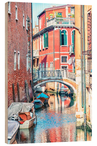 Stampa su legno The charm of Venice