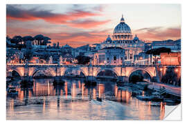 Selvklæbende plakat Pink Rome