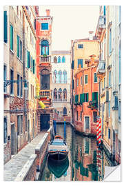 Selvklebende plakat Canal in Venice