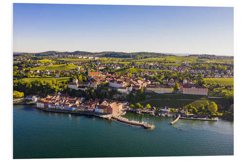 Foam board print A bird's eye view of Meersburg on Lake Constance