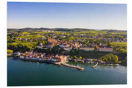 Foam board print A bird's eye view of Meersburg on Lake Constance