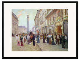 Framed art print Workers leaving the Maison Paquin, in the rue de la Paix