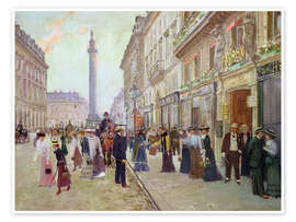 Wall print  Workers leaving the Maison Paquin, in the rue de la Paix - Jean Beraud