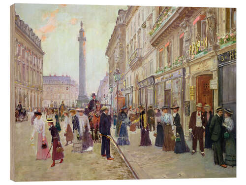 Wood print Workers leaving the Maison Paquin, in the rue de la Paix