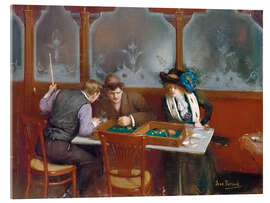 Tableau en verre acrylique Au café I