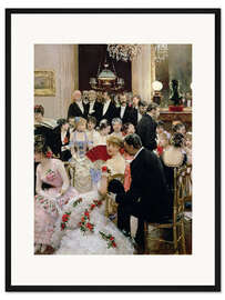 Gerahmter Kunstdruck Die Soiree